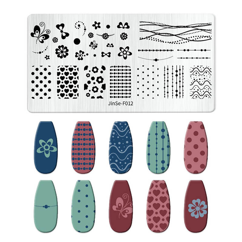 Butterfly Floral Snowflake Starburst Nail Stamping Plate – Multi-Pattern Nail Art Steel Plate