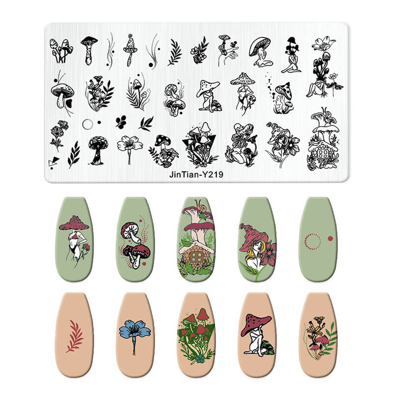 Leaf Botanical Butterfly Animal Pattern Nail Stamping Plate – Multi-Pattern Nail Art Steel Plate