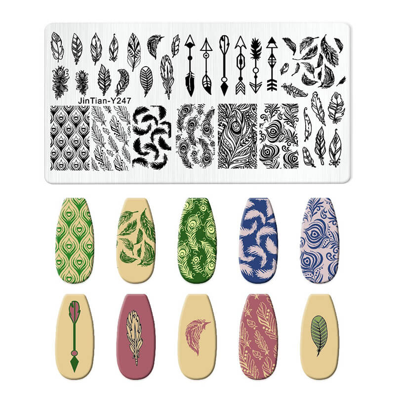 Leaf Botanical Butterfly Animal Pattern Nail Stamping Plate – Multi-Pattern Nail Art Steel Plate
