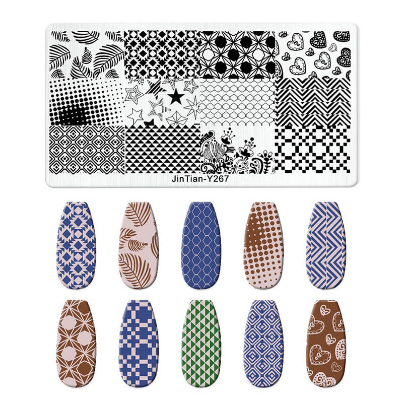 Leaf Botanical Butterfly Animal Pattern Nail Stamping Plate – Multi-Pattern Nail Art Steel Plate