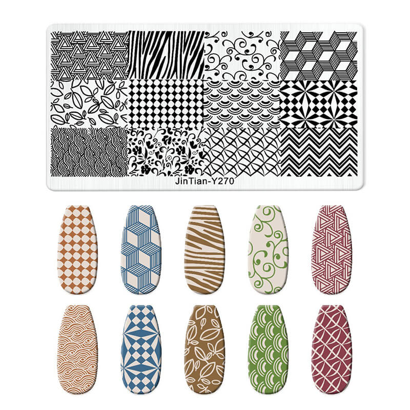 Leaf Botanical Butterfly Animal Pattern Nail Stamping Plate – Multi-Pattern Nail Art Steel Plate