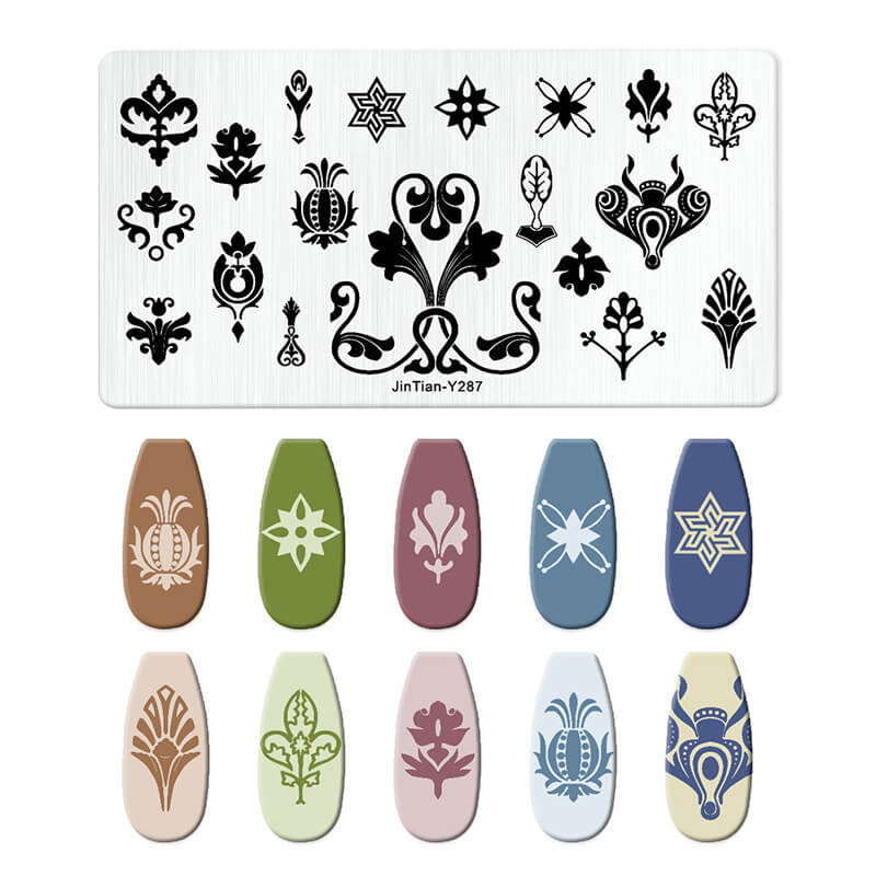 Leaf Botanical Butterfly Animal Pattern Nail Stamping Plate – Multi-Pattern Nail Art Steel Plate