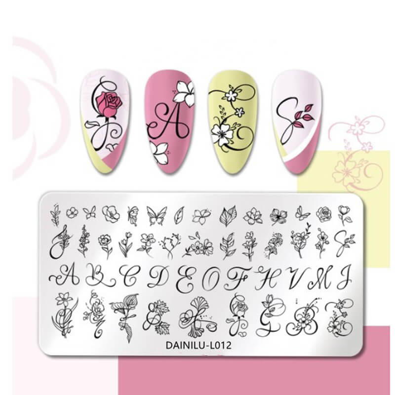 Geometric Lines & Dots Nail Stamping Plate – Abstract Pattern Steel Plate for Nail Art Design