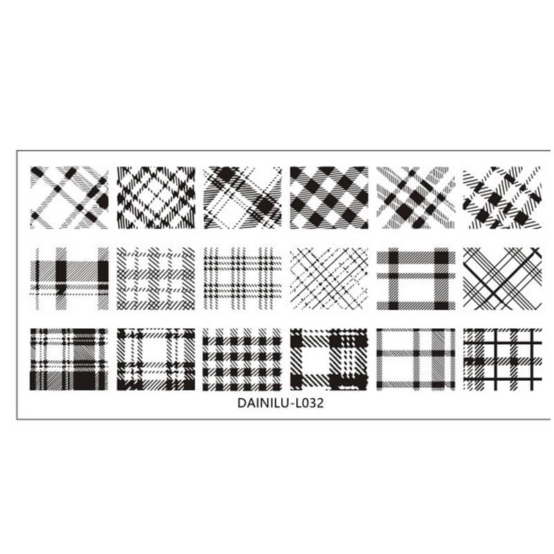 Geometric Lines & Dots Nail Stamping Plate – Abstract Pattern Steel Plate for Nail Art Design