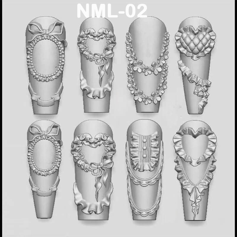 Lace Nail Silicone Mold | Floral Edge Nail Art