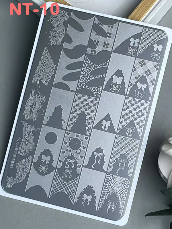 Nail Art Stamping Plate | Cartoon, Plaid, Heart & Star