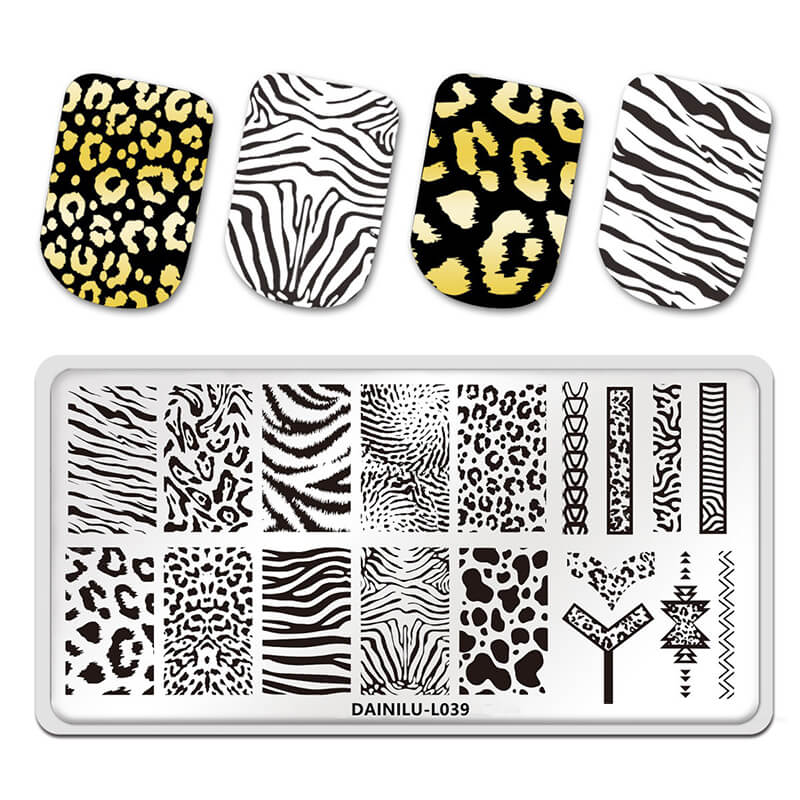 Geometric Lines & Dots Nail Stamping Plate – Abstract Pattern Steel Plate for Nail Art Design