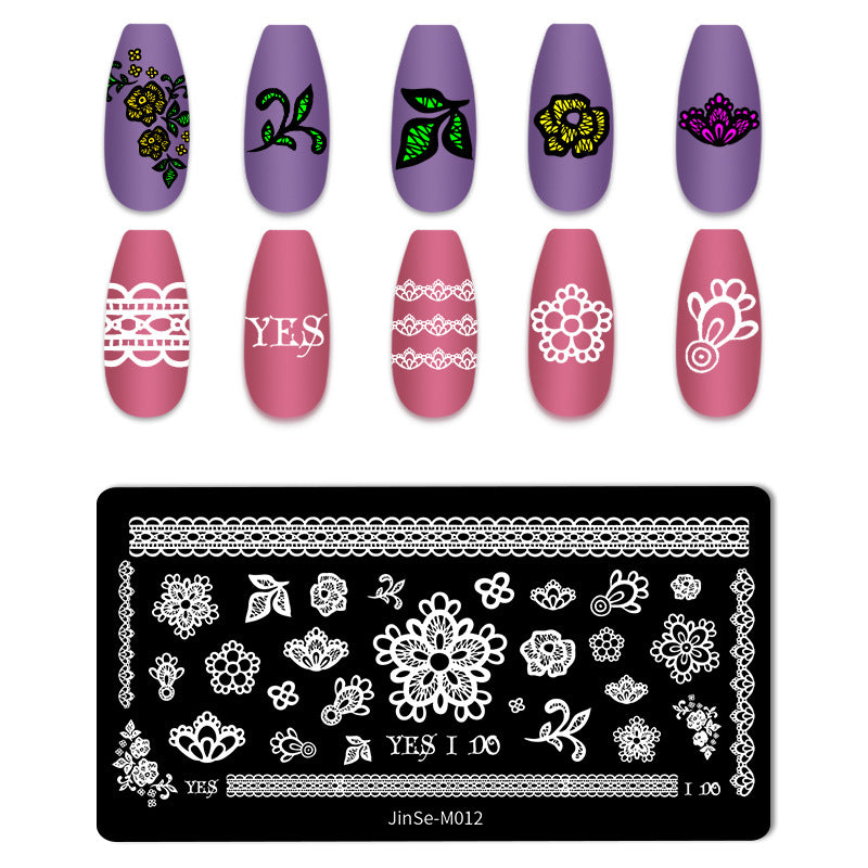 Nail Stamping Plates Set Nail Art Image Templates Manicuring DIY Printing Tools