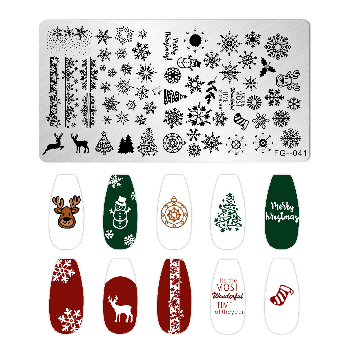 Nail Stamping Plates Set Nail Art Image Templates Manicuring DIY Printing Tools