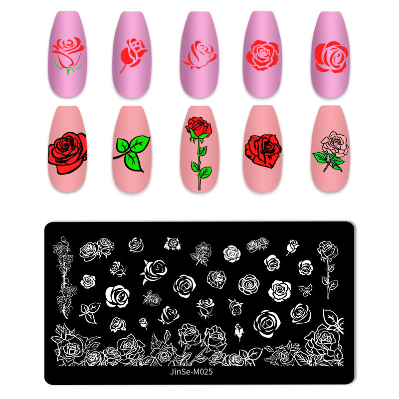 Nail Stamping Plates Set Nail Art Image Templates Manicuring DIY Printing Tools