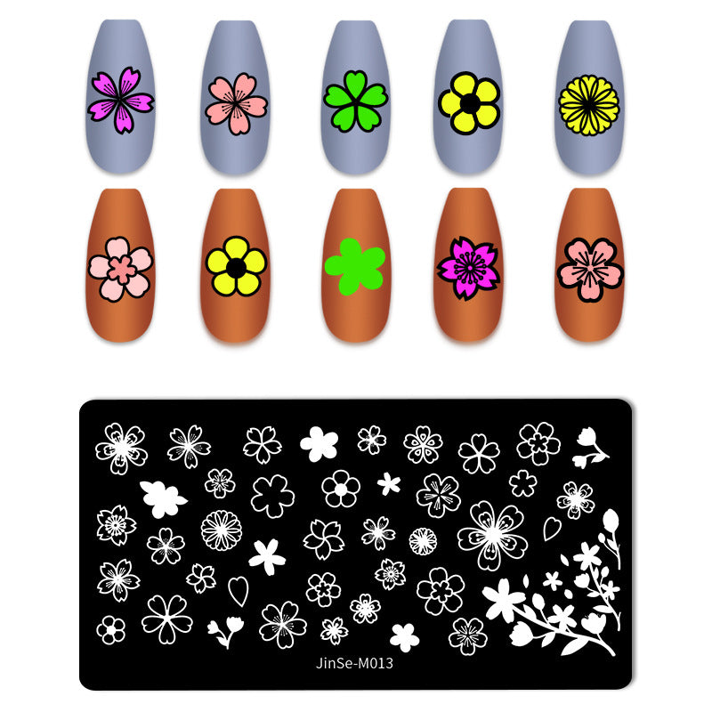 Nail Stamping Plates Set Nail Art Image Templates Manicuring DIY Printing Tools