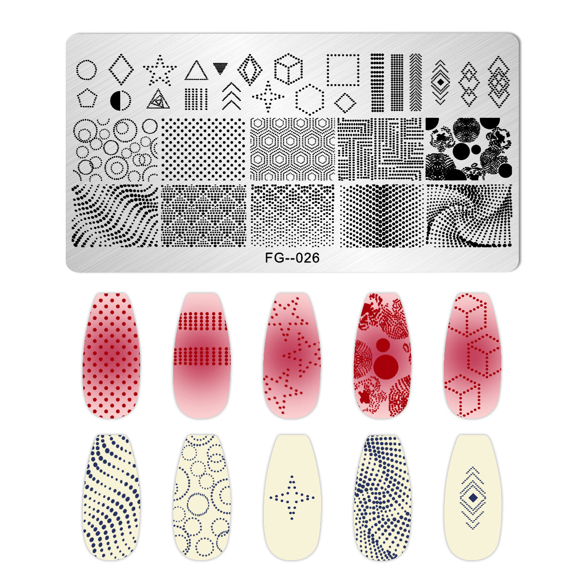 Nail Stamping Plates Set Nail Art Image Templates Manicuring DIY Printing Tools