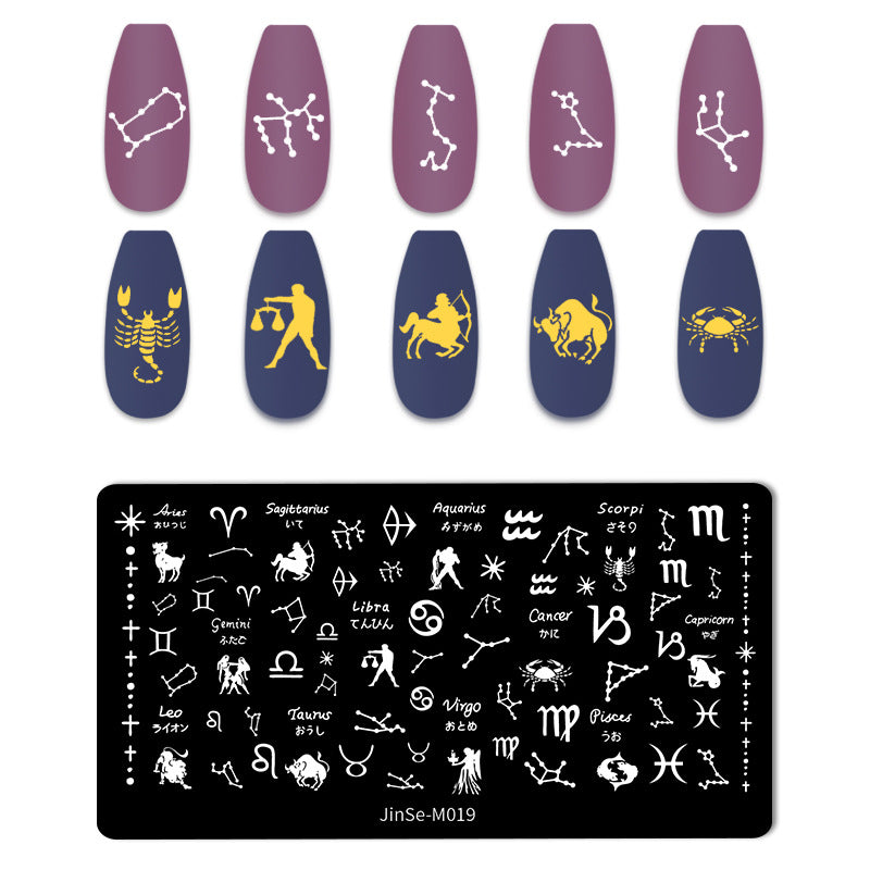 Nail Stamping Plates Set Nail Art Image Templates Manicuring DIY Printing Tools