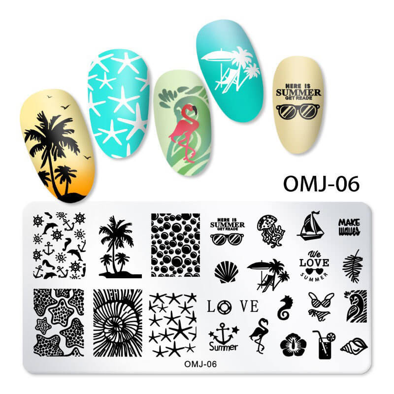 Butterfly Floral Snowflake Starburst Nail Stamping Plate – Multi-Pattern Nail Art Steel Plate