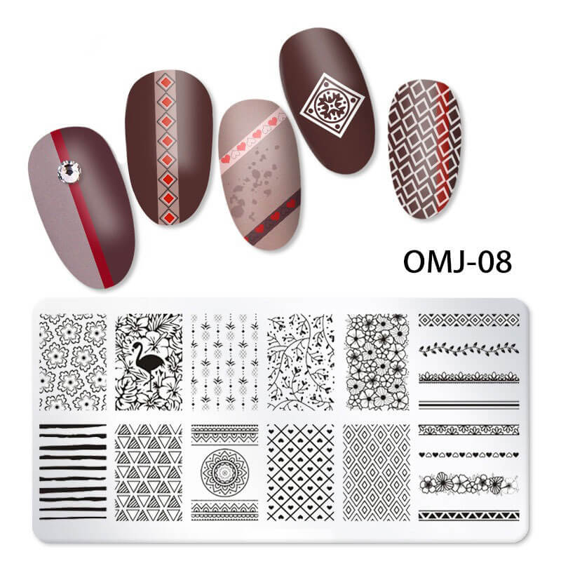 Butterfly Floral Snowflake Starburst Nail Stamping Plate – Multi-Pattern Nail Art Steel Plate