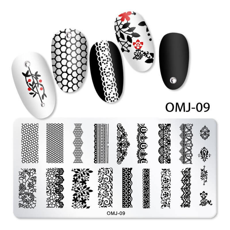 Butterfly Floral Snowflake Starburst Nail Stamping Plate – Multi-Pattern Nail Art Steel Plate