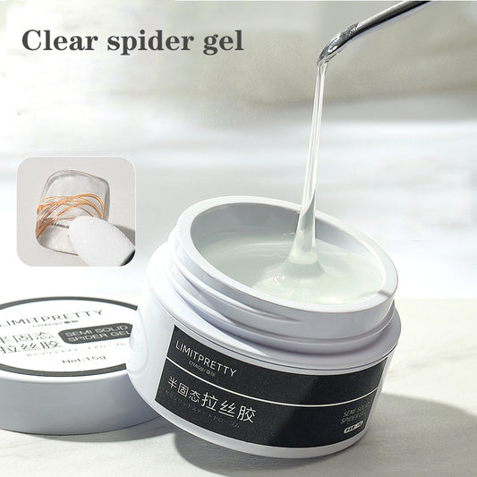 Clear Spider Gel for Nail Paint with Chrome Powder Nail Diy Tools