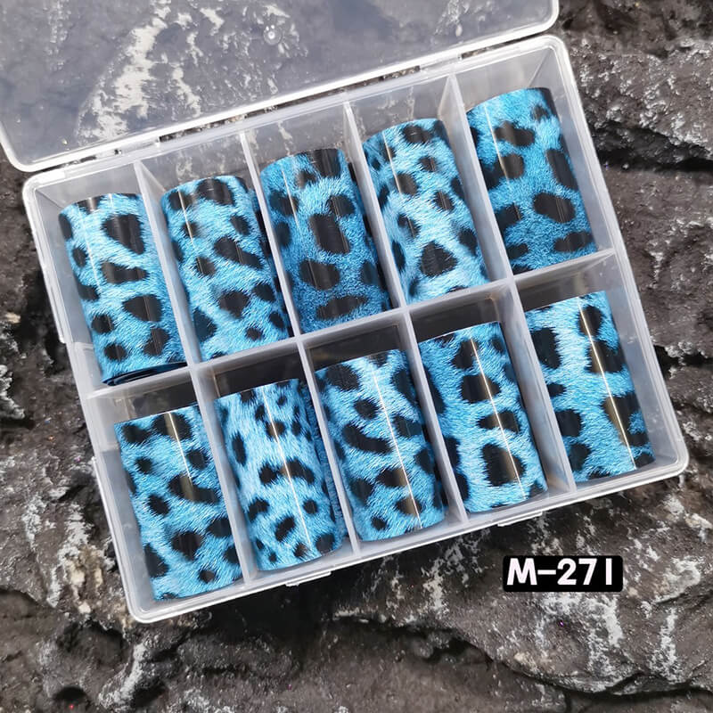 Tortoiseshell Amber Marble Flame Nail Foil Transfer Paper