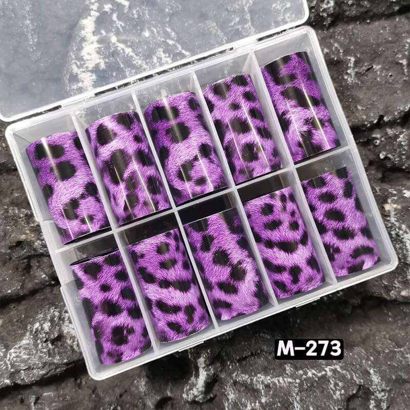 Tortoiseshell Amber Marble Flame Nail Foil Transfer Paper