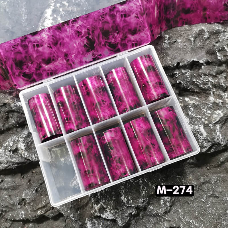 Tortoiseshell Amber Marble Flame Nail Foil Transfer Paper