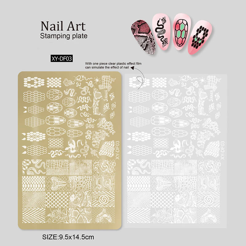 Flower Liner Geometry Bowknot Nail Stamping Plate