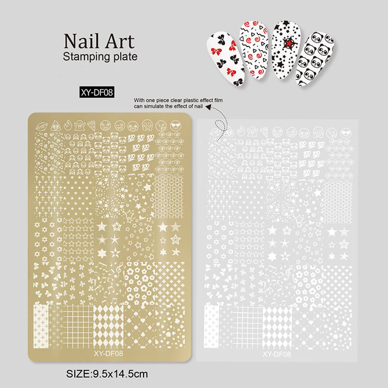 Flower Liner Geometry Bowknot Nail Stamping Plate