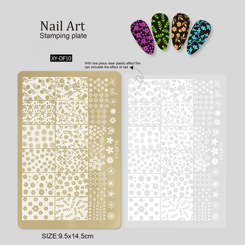 Flower Liner Geometry Bowknot Nail Stamping Plate