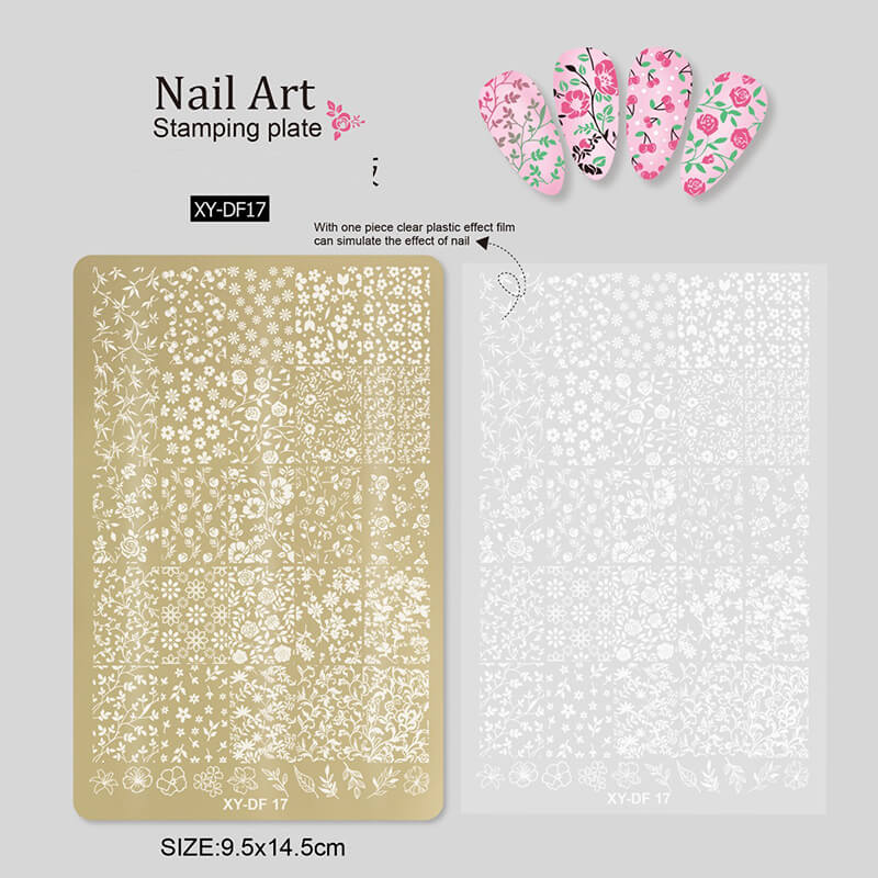 Flower Liner Geometry Bowknot Nail Stamping Plate