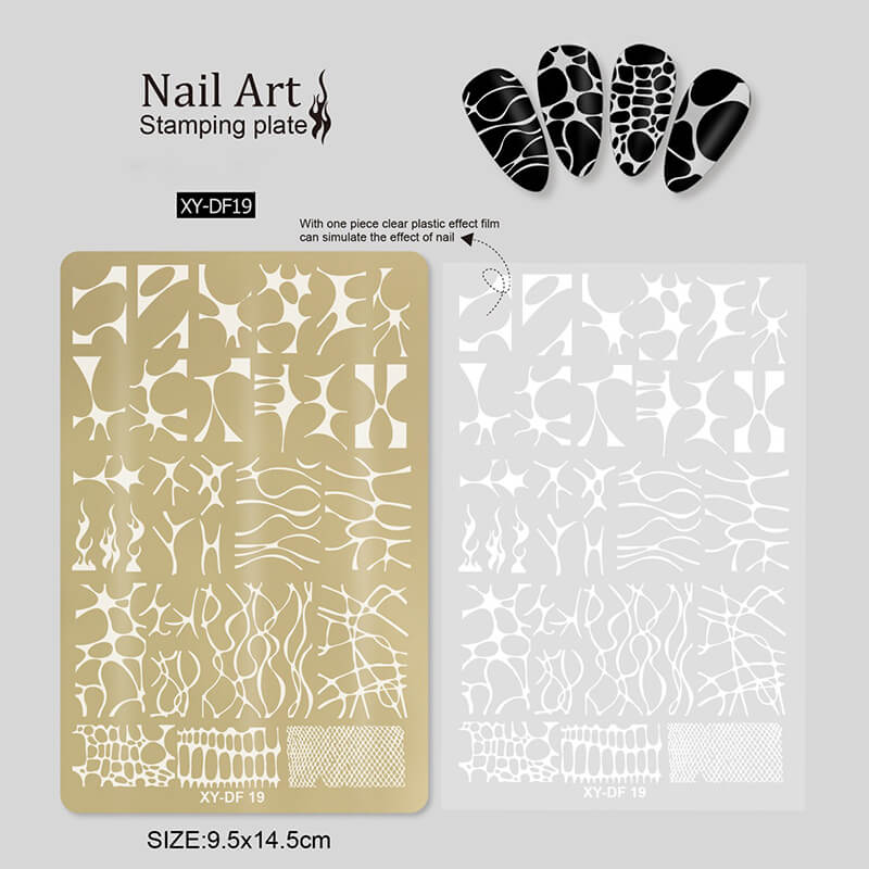 Flower Liner Geometry Bowknot Nail Stamping Plate