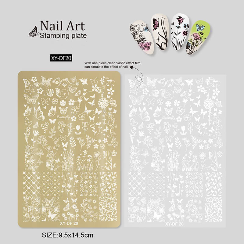 Flower Liner Geometry Bowknot Nail Stamping Plate