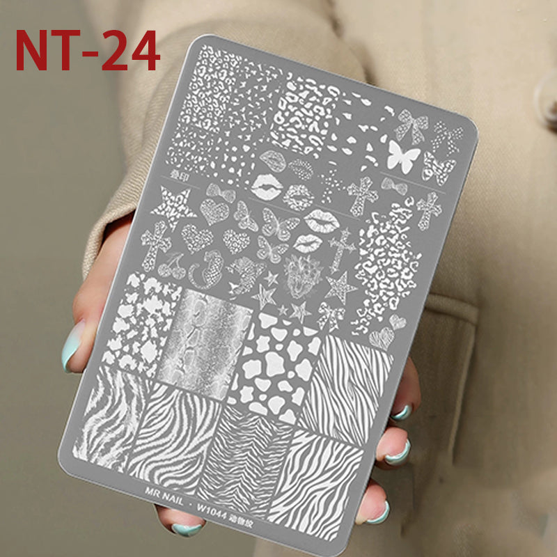 Nail Art Stamping Plate | Cartoon, Plaid, Heart & Star