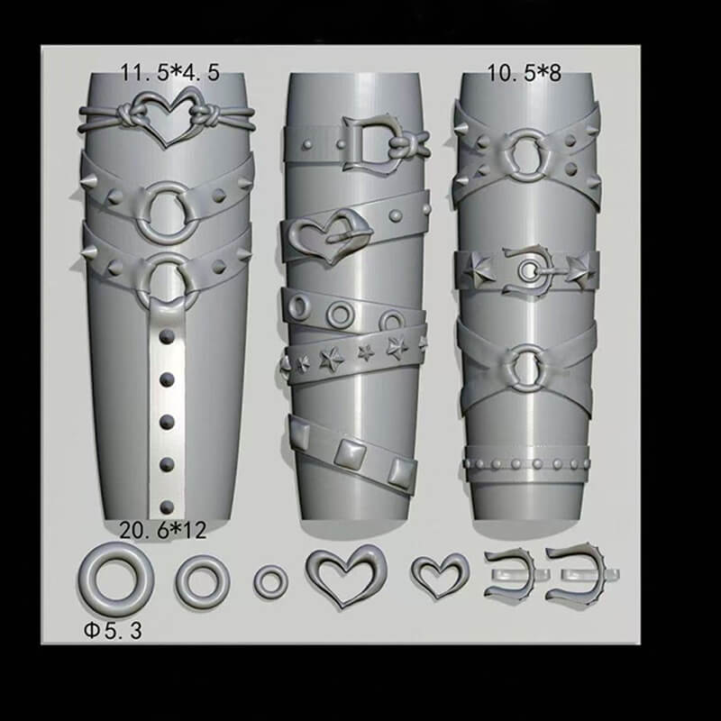 Belt Buckle Nail Silicone Mold | 3D Nail Art Tool
