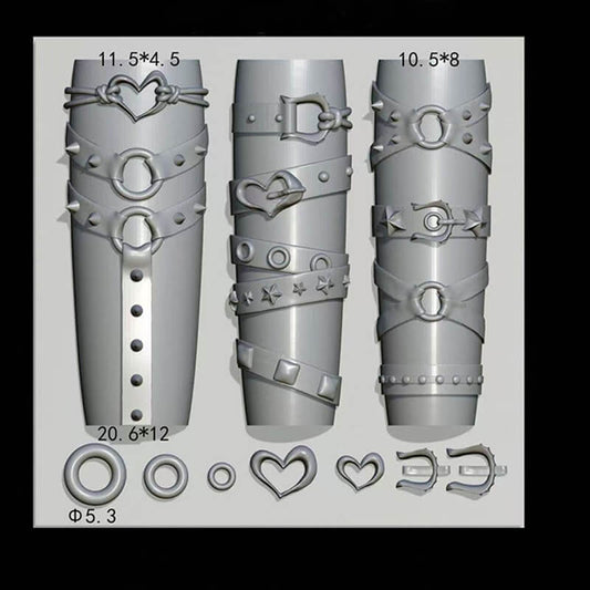 Belt Buckle Nail Silicone Mold | 3D Nail Art Tool