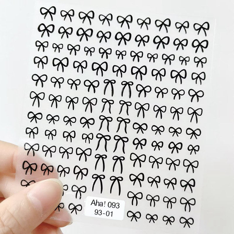 Cute Bowknot Nail Art Stickers Kawaii Nail Art Accessories