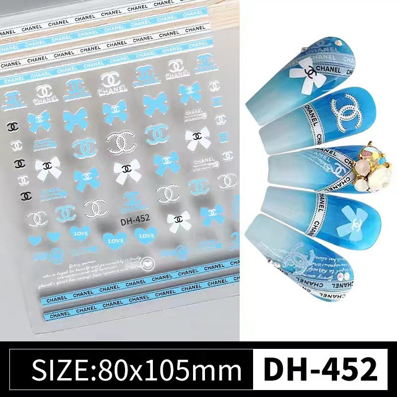 Luxury Logo Nail Art Stickers Nail DIY Decals