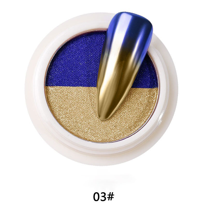 2 in 1 Solid Chrome Nail Powders Ombre Nail Pigment