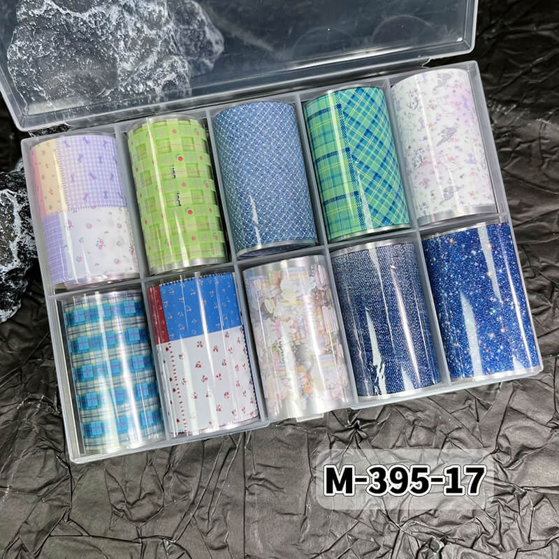New Bow Flower Bear Nail Foil Transfer Paper – Cute Floral Nail Art Sticker Rolls