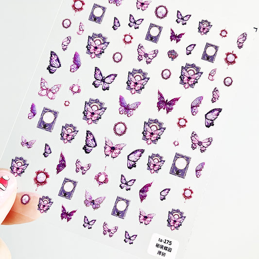 Butterfly nail art stickers 3D self-adhesive laser stickers for Nail Design