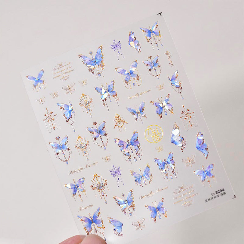 Butterfly nail art stickers 3D self-adhesive laser stickers for Nail Design