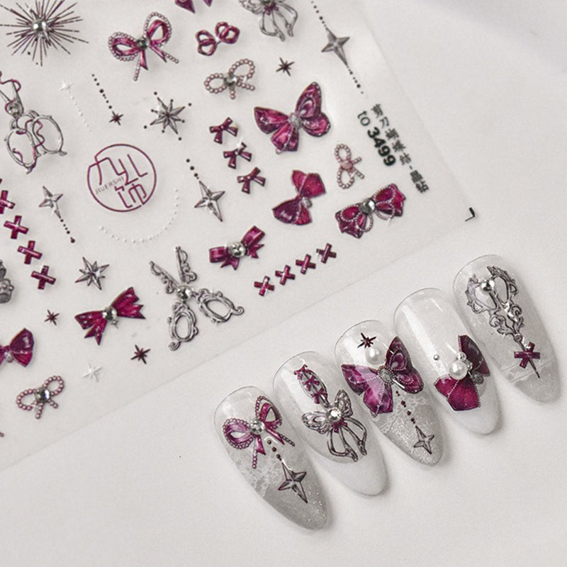 Butterfly nail art stickers 3D self-adhesive laser stickers for Nail Design