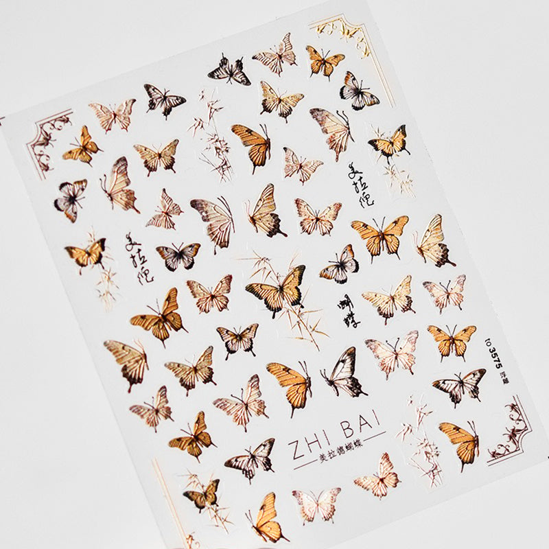 Butterfly nail art stickers 3D self-adhesive laser stickers for Nail Design