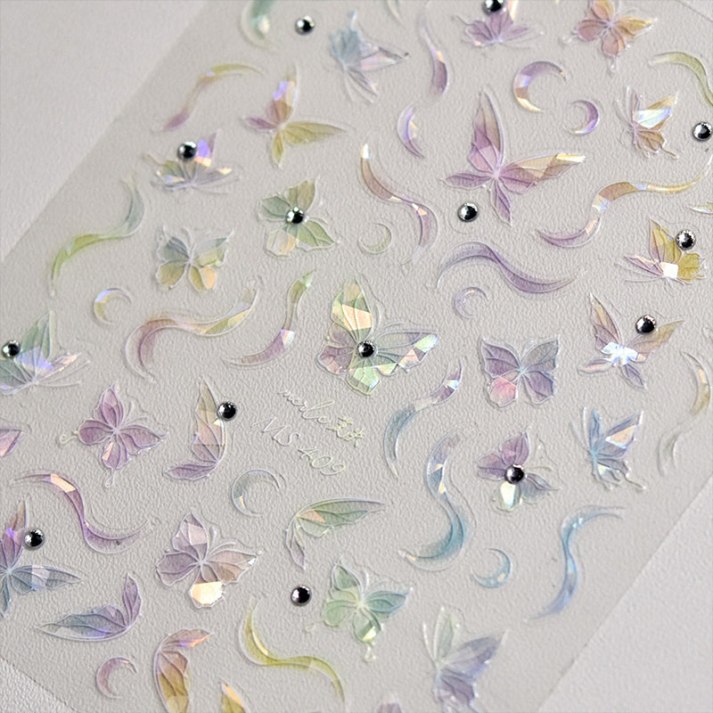 Butterfly nail art stickers 3D self-adhesive laser stickers for Nail Design