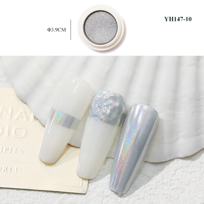 Chrome Nail Powder Laser Holographic Matallic Aurora Chameleon Nail Pigment