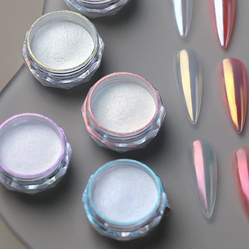 Ultra Shine Aurora Nail Powder – Mirror Chrome Effect Dust for Manicure