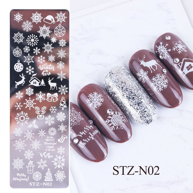 Flower Snowflake Butterfly Nail Stamping Template Stainless Nail Art Stamp Plate