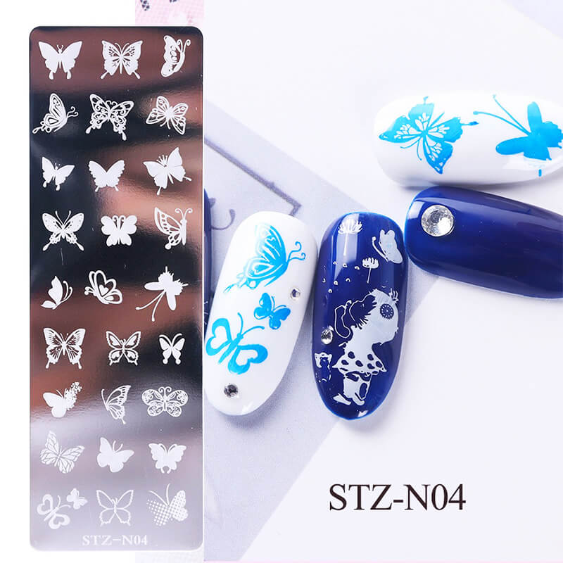 Flower Snowflake Butterfly Nail Stamping Template Stainless Nail Art Stamp Plate