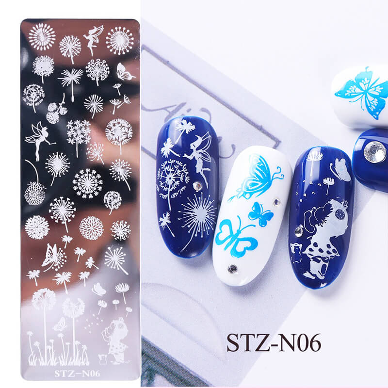 Flower Snowflake Butterfly Nail Stamping Template Stainless Nail Art Stamp Plate