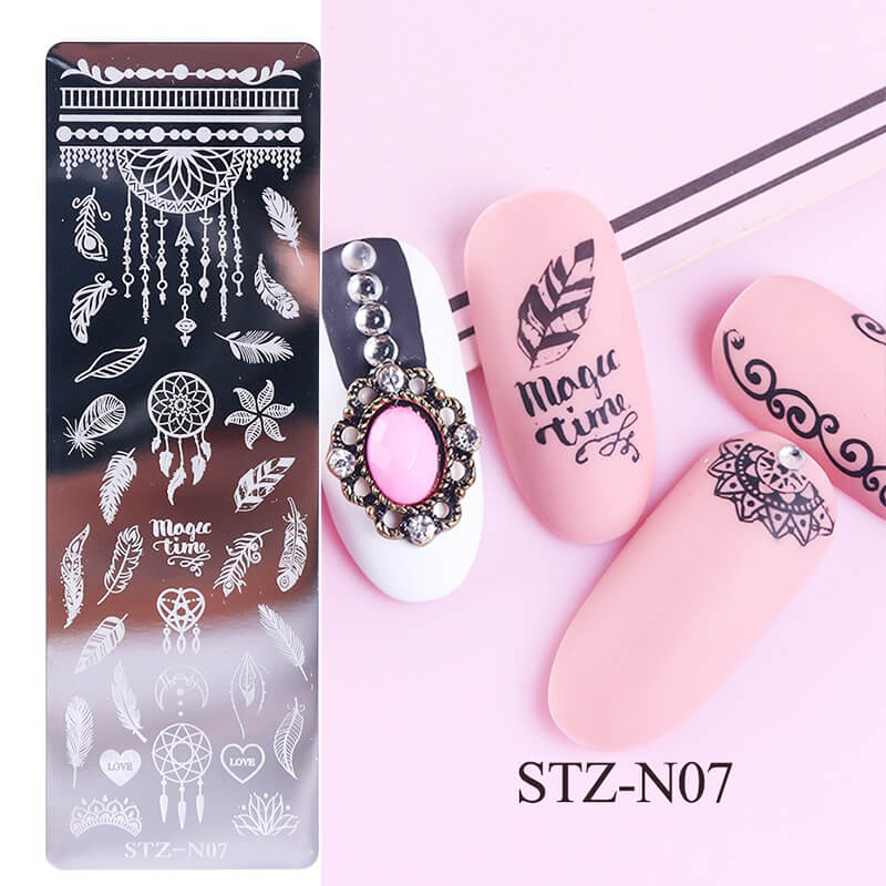 Flower Snowflake Butterfly Nail Stamping Template Stainless Nail Art Stamp Plate