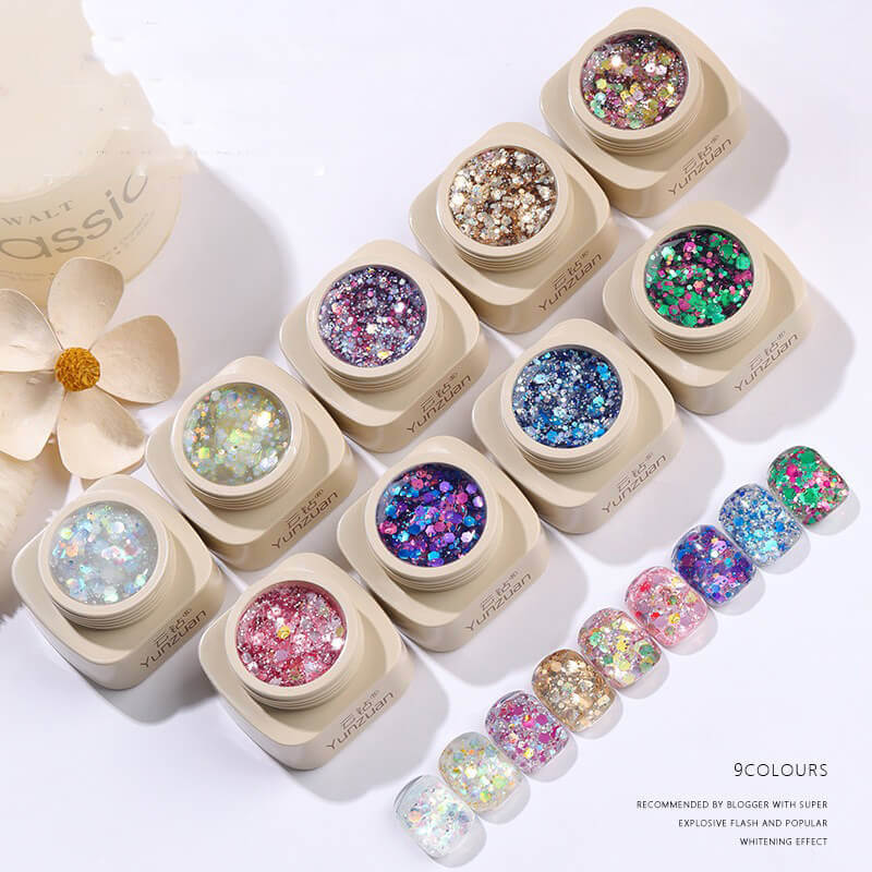 Ultra Sparkle Glitter Gel Polish – Shimmering Holographic Nail Gel