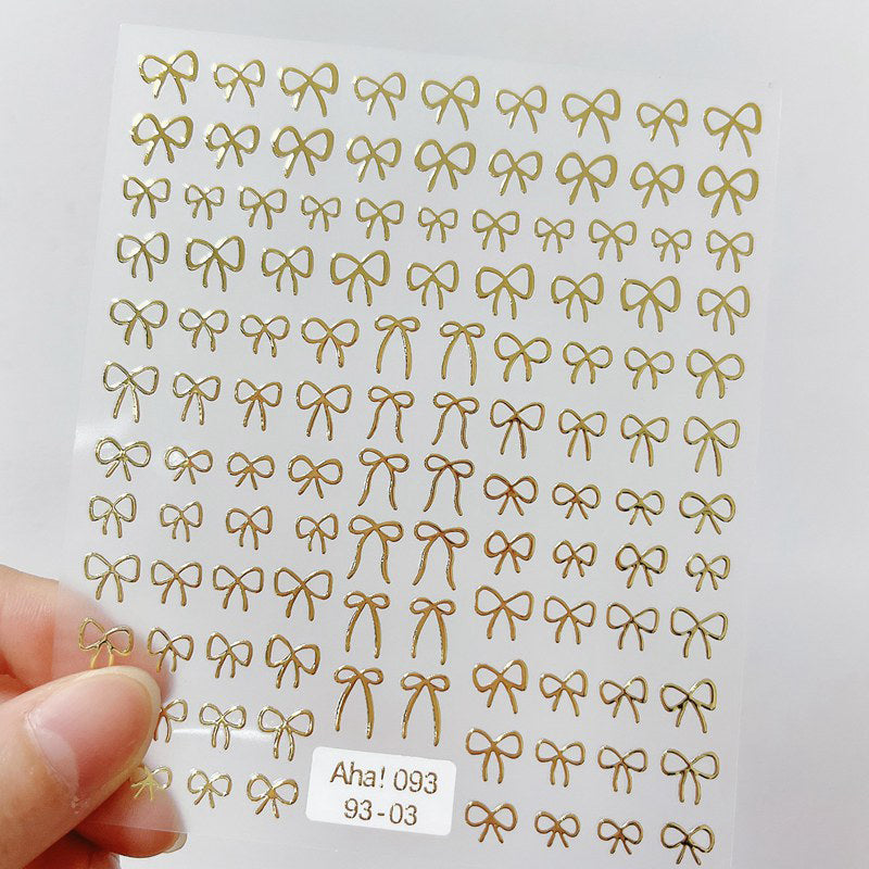 Cute Bowknot Nail Art Stickers Kawaii Nail Art Accessories